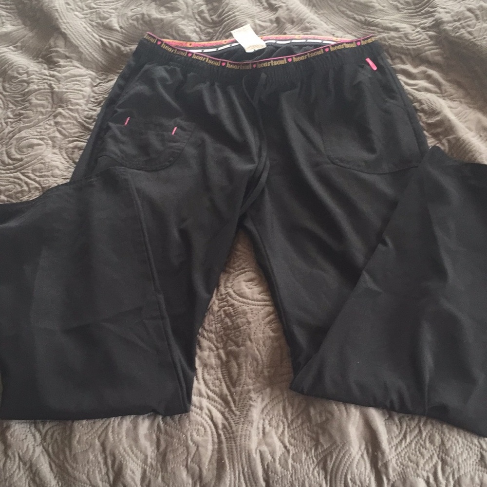 Gently used Heart and Soul black scrub pants